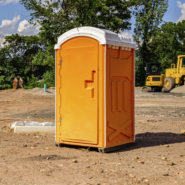 how often are the portable restrooms cleaned and serviced during a rental period in Onemo Virginia